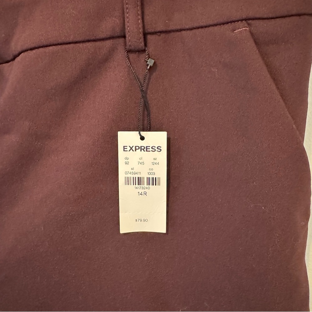 Express Rich Burgundy Pants - Picture 2 of 6